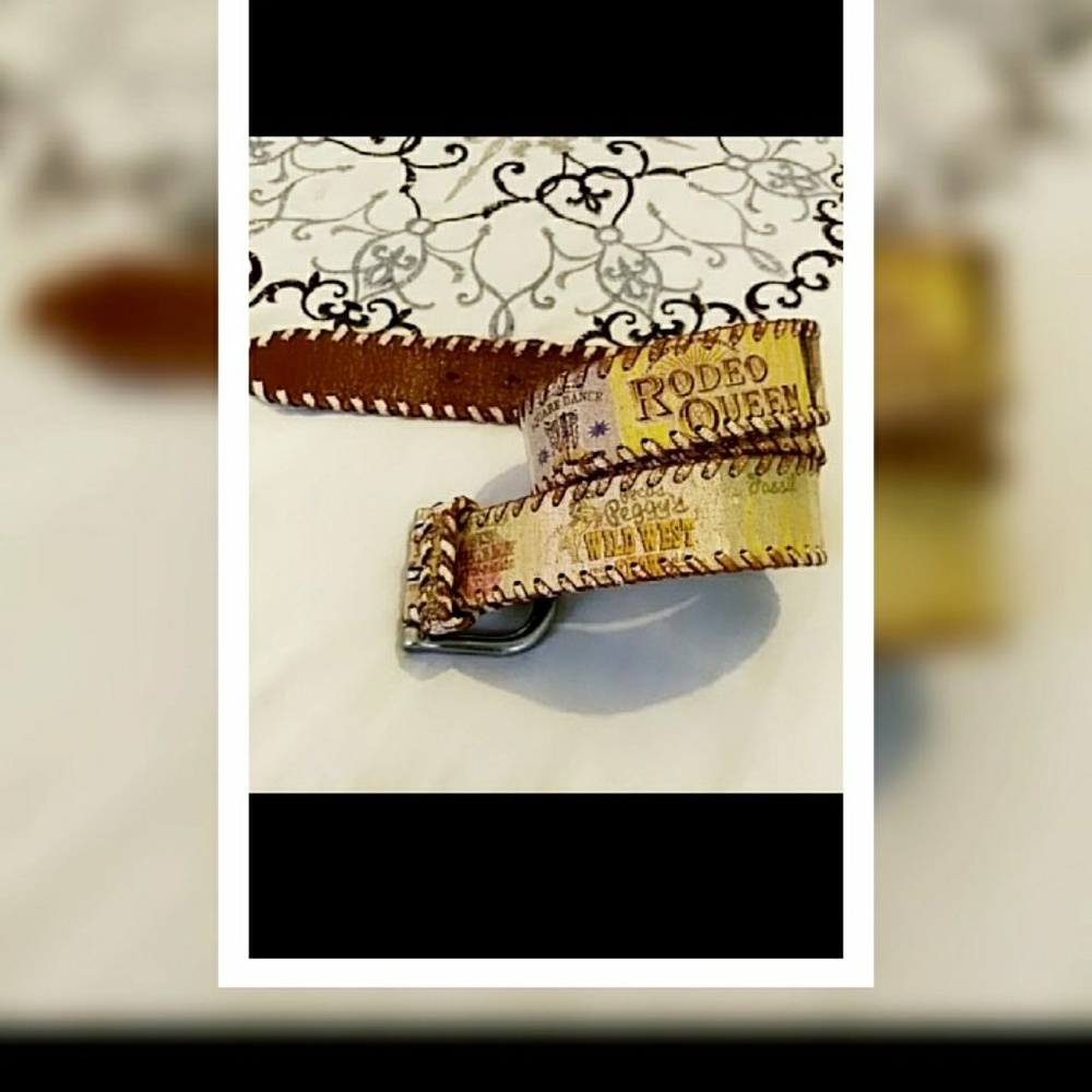 🌻💛Excellent 'Rodeo Queen' Leather Belt🌻💛